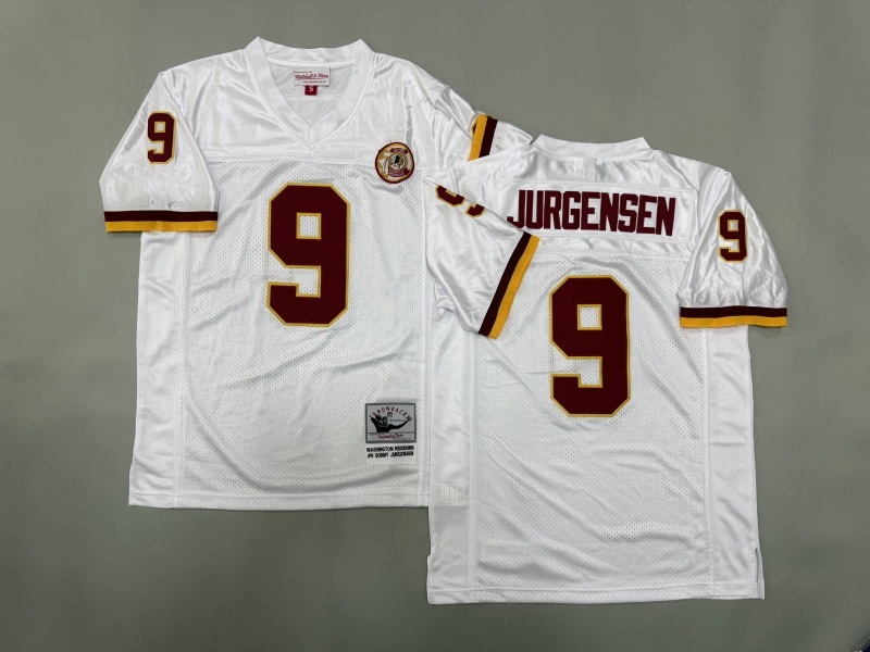 Men 2025 Washington Redskins #9 Jurgensen white Throwback Limited NFL Jersey style 001->washington redskins->NFL Jersey